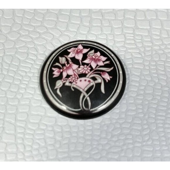 Signed Michaela Frey Round Flower Brooch Pin Bouquet Handmade in Austria 1.25 in - Picture 3 of 6